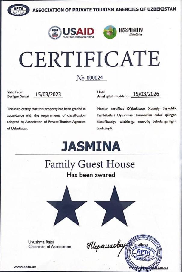 Hotel Jasmina Samarkand Exterior foto